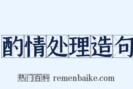 酌情处理造句是什么意思的图片